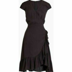 J. Crew black faux-wrap dress SZ 4